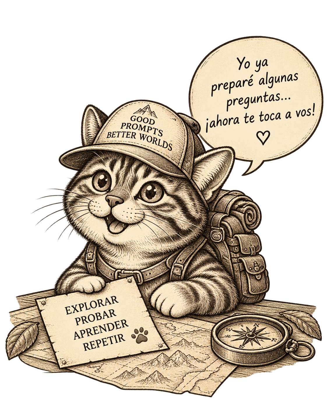 Gato explorador: ya preparé algunas preguntas, ahora te toca a vos